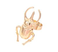 Anillos listos para presentar, tono dorado, ajuste abierto, joyería inspirada en criaturas, acento para estilo diario, vestimenta de fiesta, joyería de criaturas, ajuste abierto, tono dorado, traje de