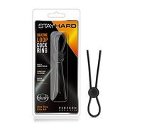 Anillos marca blush novelitis PIERŚCIEŃ STAY HARD SILICONE LOOP COCK RING BLACK