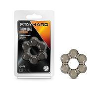 Anillos marca blush novelitis PIERŚCIEŃ STAY HARD THICK BEAD COCK RING BLACK