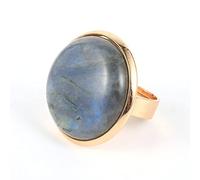 Anillos Mujer Plata De Ley 925,Anillo De Cristal Ajustable De 25 Mm, Anillo Abierto De Labradorita Redonda, Piedra Natural, Anillo Dorado, Anillo De Eternidad Creativo, Joyería Encantadora, Regalos