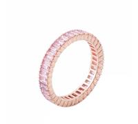 Anillos Mujer San Valentin Anillo con Piedra Moissanita Oro Rosa De 9 Quilates Rectángulo De Eternidad con Moissanita Tamaño 6,75 Popular Para Esposa Acción De Gracias Joyas
