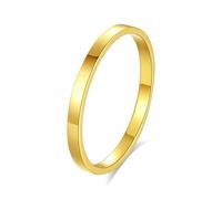 Anillos Mujeres Pulgar, Anillos Mujeres Vintage Llano Superficie Lisa Oro 14K Oro Amarillo Tamaño 61 (19.4)