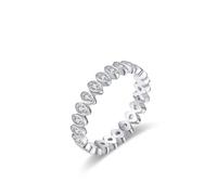 Anillos mujeres pulgares, joyas anillos ojo plata con corte redondo laboratorio diamante 9K oro blanco tamaño 62 (19.7)