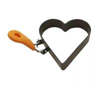 Anillos multiusos para huevos de corazón grandes con agarre resistente a quemaduras para un manejo seguro mientras se preparan sándwiches de desayuno Anillos antiadherentes para huevos