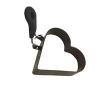 Anillos multiusos para huevos de corazón grandes con agarre resistente a quemaduras para un manejo seguro mientras se preparan sándwiches de desayuno Anillos antiadherentes para huevos