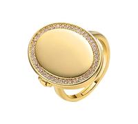 Anillos ovalados únicos con compartimento oculto para apertura ajustable del tesoro, materiales de cobre, anillos de apertura ovalados, One Size, como se describe, como se describe