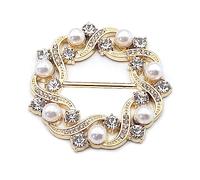 Anillos para bufanda, clips para camiseta, clips redondos para corbata, diamantes de imitación, hebilla, soporte para ropa, bufanda, clip transparente para mujer, talla única, como se describe