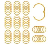 Anillos para encuadernación de anillas, 100 unidades, 20 mm, anillos de metal, encuadernación de libros, encuadernación de hojas sueltas para álbumes de recortes, hojas sueltas (oro)