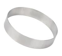 Anillos para hornear Cortador de galletas Anillos para bollos de repostería Moldes de de acero inoxidable antiadherentes Pastelería de metal para hornear muffins Pizza Plata, 7 pulgadas, anil