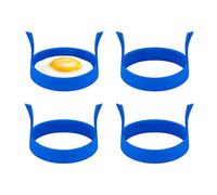 Anillos para huevos redondos de silicona alimentaria - antiadherentes para panqueques y freidora Pe huevos | Herramienta para cocinar el desayuno resistente al calor Ańelli Pēr Uoa Fritte Iń 4 piezas