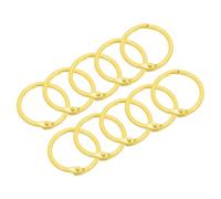 Anillos para libros de oficina, Carpeta de anillas, 30 unidades, metálicas 45 mm for hojas sueltas, acero al carbono, for cuadernos, libros, llaveros, suministros encuadernación oficina(Yellow)