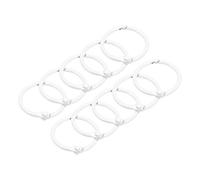 Anillos para libros de oficina, Carpeta de anillas, 30 unidades, metálicas 45 mm for hojas sueltas, acero al carbono, for cuadernos, libros, llaveros, suministros encuadernación oficina(White)