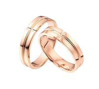 Anillos para mujer, anillo de boda rústico con diamantes de oro rosa, regalos para mujer, Z 1/2, Oro rosa de 18 quilates, Sin piedras preciosas
