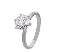 Anillos para mujer, anillo de oro de 18 quilates, blanco, redondo, moissanita, tamaño de moissanita, apilable, anillo de nudillos para mujer, anillo de promesa de aniversario para mí mismo, K 1/2, Oro