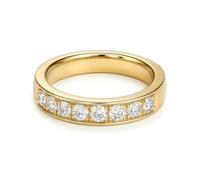 Anillos para mujer, anillos para mujer, cinta vintage con moissanita, oro amarillo de 14 quilates, talla 49 (15,6) para cumpleaños