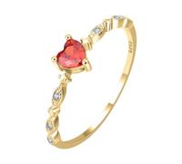 Anillos para mujer, talla 5, juego de corazón, anillo de circonita para niños de 8 a 12 años, C, Metal, Sin piedra preciosa