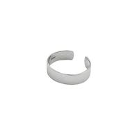 Anillos para niñas, anillo plateado plateado de ssterling para mujeres brillantes ancho unisex simple ajustable abierta cola de nudillo anillo de la junta del dedo para las chicas del día de la boda