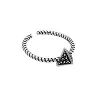 Anillos para niñas, S Sterling plateilver anillo para mujeres retro geometría de giro de giro de angustia de reto