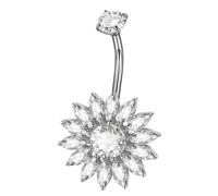 Anillos para ombligo fáciles de combinar con tu propio encanto, textura de aleación para entusiastas de la moda moderna, piercing de ombligo, uñas brillantes de circonita, One Size, como se describe