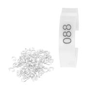 Anillos para Patas de Pollo Y Pájaros, 100 Piezas Retráctiles, Anillo Ajustable para Patas de Pollo para Patos, Pollitos, Pollo para Palomas de Guinea, Gallinas de Caza(Blanco (un paquete de 100))