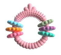 Anillos para perros, juguete de goma para perro, 16 x 13 x 3 pulgadas, dimensión externa más 165 g de peso neto, construcción de piezas de goma natural, | para anillos de cachorros, dientes