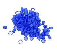 Anillos para Piernas de Pollo 100 anillos for patas de paloma, for aves pequeñas, 10 colores, plástico, for codorniz y para Aves, Loros, Palomas(Dark Blue)