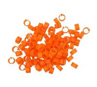 Anillos para Piernas de Pollo 100 anillos for patas de paloma, for aves pequeñas, 10 colores, plástico, for codorniz y para Aves, Loros, Palomas(Orange)