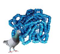 Anillos para pies de pájaros, bandas para palomas y loros, 50 unidades, azul, unisex, para exteriores, razas pequeñas, anillos para patas de paloma