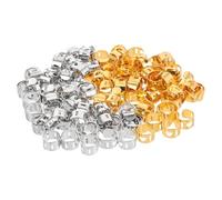 Anillos para Trenzas de Cabello Corazón Hueco 120 Piezas Metal