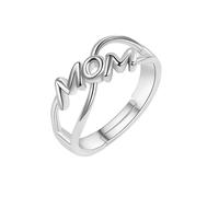 Anillos para trepar con texto en inglés «MAMA», perfecto para tu madre, como para el amor y la gratitud en el día de la madre. Falda de madurez sin anillos, A, Cobre, Sin piedras preciosas