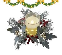 Anillos para Velas de Navidad,Decoración para Portavelas | Anillos para Velas de Navidad para pilares - para Porche Armario Mesa Centro De Mesa Fiesta Hogar