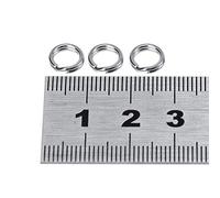 Anillos Partidos de Pesca Anillos Dobles de Pesca Anillos Partidos de Pesca Señuelos de Pesca Kit de Aparejos de Conector para Accesorios de Pesca(50 Piezas 8#)