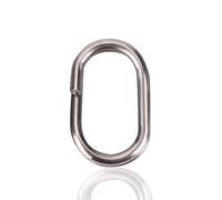 Anillos Partidos ovalados de Acero Inoxidable, 100 Piezas de Anillos de Salto Abiertos de Alta Resistencia, Anillo Dividido de Pesca de Plata, Conector de Cadena de Aparejos de (8 * 13mm)