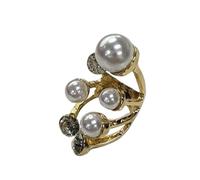 Anillos punk de aleación con dos manos que estrella, anillos góticos con forma de gesto de estrella, anillos de circonita cruzada para Halloween, joyería de mano, corazón, para mujeres y hombres