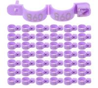 Anillos Púrpura 100 Unidades de Identificación para Patas de Pollo Plástico | Reutilizables, Ligeros para Aves y Patos, Marcaje Visible, Formato Práctico para Cría Adulta