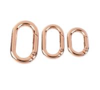 Anillos redondos de resorte de aleación de Zinc ovalados, ganchos de hebilla duraderos for bolso, llavero y accesorios de bricolaje, 5 uds.(Rosegold,40mm)