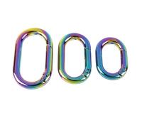 Anillos redondos de resorte de aleación de Zinc ovalados, ganchos de hebilla duraderos for bolso, llavero y accesorios de bricolaje, 5 uds.(Colored,25mm)