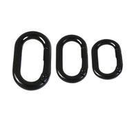 Anillos redondos de resorte de aleación de Zinc ovalados, ganchos de hebilla duraderos for bolso, llavero y accesorios de bricolaje, 5 uds.(Black,13mm)