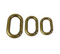 Anillos redondos de resorte de aleación de Zinc ovalados, ganchos de hebilla duraderos for bolso, llavero y accesorios de bricolaje, 5 uds.(Brown,25mm)
