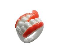 Anillos Resina Creativa Alternativa Dientes de Anillo Forma de la Lengua Anillo Plástico Adecuado para Modelado de Niñas (Dos Estilos Disponibles Rosa) Anillos F R Swing, talla única, Plástico, Sin
