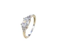 Anillos Rojo Plata Anillos de Oro Anillos de Hombre Apilables para Mujeres Anillos De Amor Chapado En Oro Anillos De Regreso, 7, Metal, Sin piedra preciosa