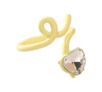 Anillos simples ajustables con apertura de corazón, textura de aleación, a la moda, adecuados para un aspecto a juego, uso diario, talla única, como se describe, como se describe