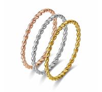 Anillos tensores trenzados de cobre puro macizo para hombres y mujeres, joyería para hombres y mujeres, anillo de energía ajustable hecho a mano (3Pcs-A,7)