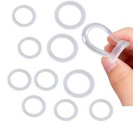 Anillos tóricos de goma Arandela de silicona Junta plana A prueba de fugas Resistente al calor para reparación de grifos y mangueras de tuberías 2000pcs OD_10mm*ID_5mm