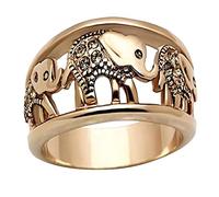 Anillos Trucs Joyería para mujer anillo de elefante clásico anillos de abalorios anillo hueco regalo para adolescentes tamaño 6 10 Caja Anillos Anillos, 7, Metal, Sin piedras preciosas