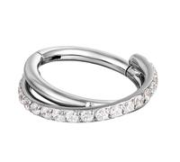 Anillos únicos para perforación del cuerpo, anillos cruzados de acero de titanio para la nariz, pendientes de aro elegantes, accesorios para mujeres, joyería elegante para cuerpo, tachuelas para la