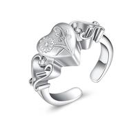 Anillos Urna para Cenizas para Mujer Anillo Urna Girasol Guarda las cenizas de tus seres queridos para siempre en mi corazón Joyas conmemorativas Anillos de cremación Relicario corazón cenizas