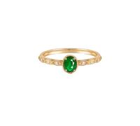 Anillos vintage de boda verde ovalado de 9 K/14 K/18 K con esmeralda de 0,25 quilates y diamante, talla I 1/2 macizo, no chapado, joyería de graduación de alta calidad para hermanas, L 1/2, Oro