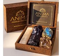 Anima® Set de Cristales de Protección Escudo Energético, Arraigo y Paz