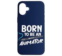 Animación Carrera Sketch Artista Cita Nacido para Ser Un Animador Carcasa para iPhone 16 Plus